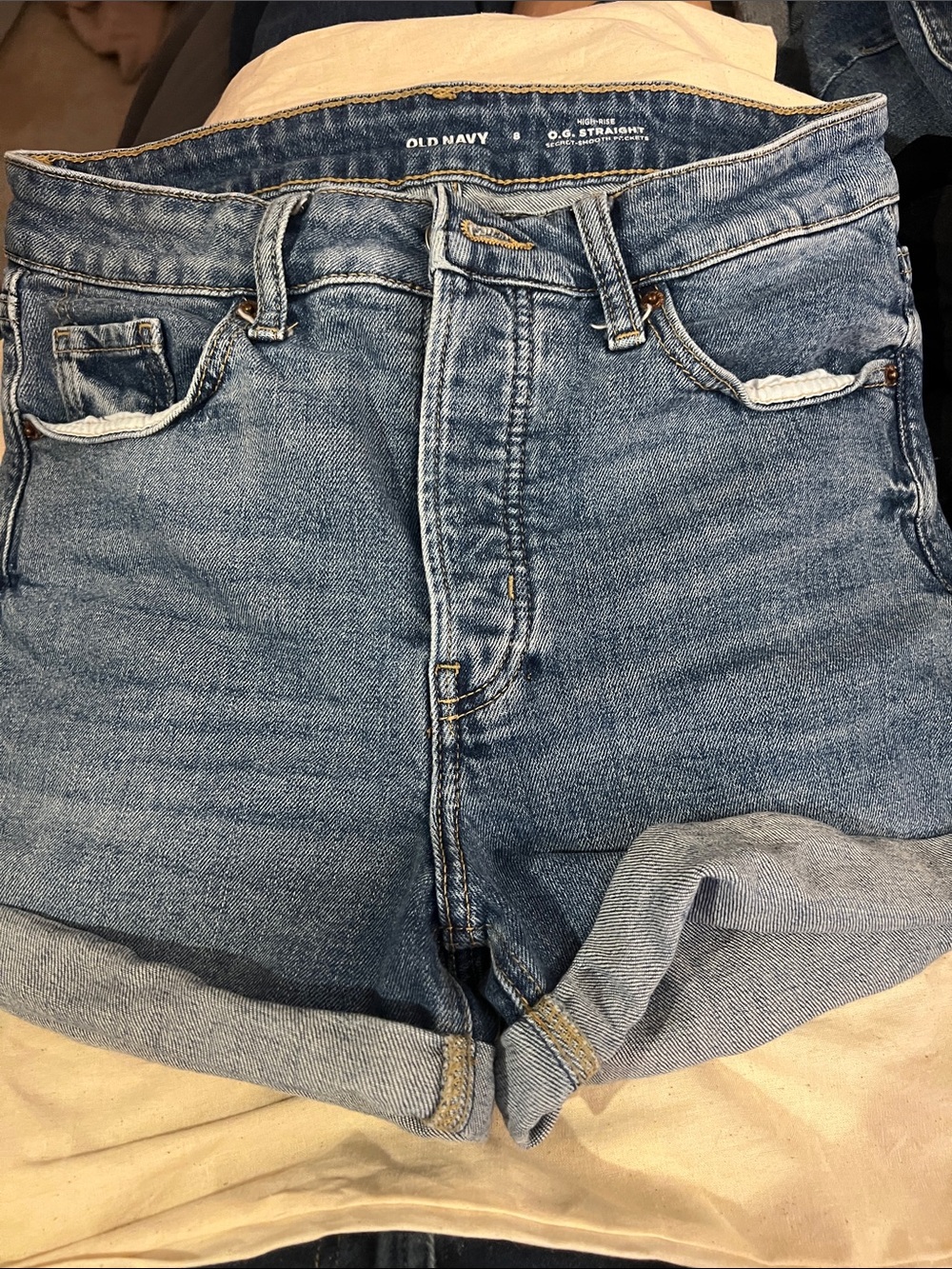 Old Navy Light Blue button fly  Straight Denim Shorts